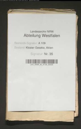 Organisation, Verwaltung, Haushalt und Personalstand des Stifts Geseke.