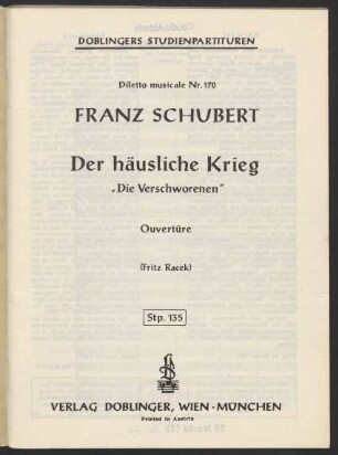 Der häusliche Krieg "Die Verschworenen" : Ouvertüre
