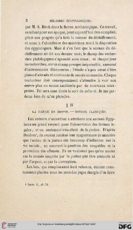 § II: La justice en Égypte – Notions classiques