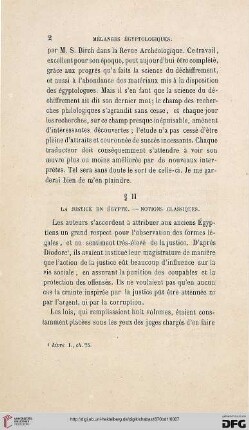 § II: La justice en Égypte – Notions classiques