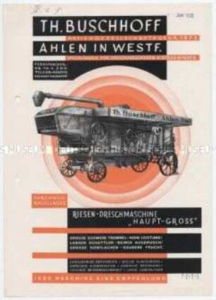 Riesen-Dreschmaschine "HAUPT-GROSS"