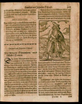 Hundert und Zehender Discurß. Von Balgern/ Schnarchern/ unnd Pflaster-Trettern.