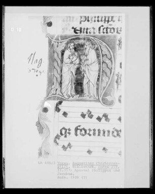 Initiale N: Die Aposteln Philippus und Jacobus