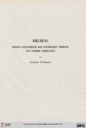 Erklärung einiger Vasengemälde der kaiserlichen Ermitage und anderen Sammlungen