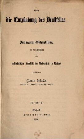 Über die Entzündung des Brustfelles