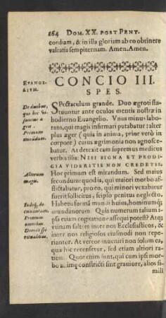 Concio III. Spes.