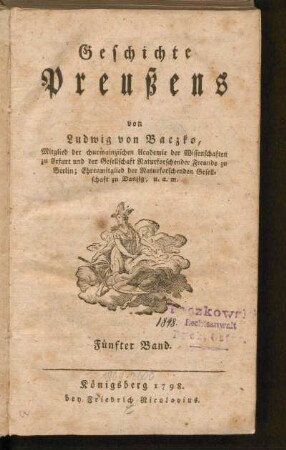 5: Geschichte Preußens, Fünfter Band