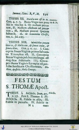 Festum S. Thomae Apost.