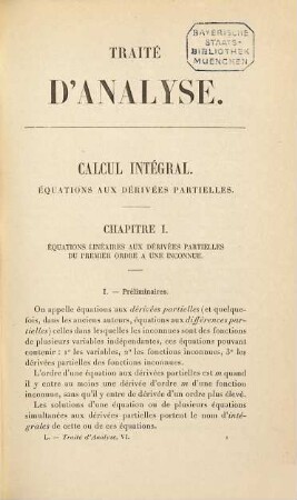 Traité d'analyse. 6, Calcul intégral : équations différentielles partielles