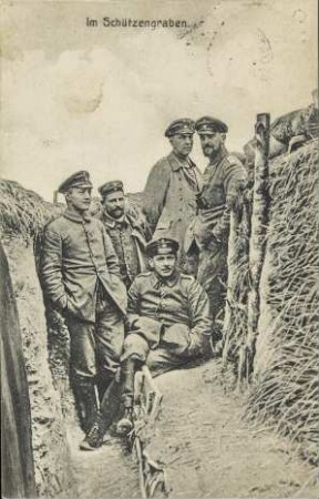 Im Schützengraben.