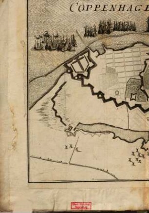 [Differents plans de fortifications, batailles, et vuës de differentes villes]. [1], Coppenhagen