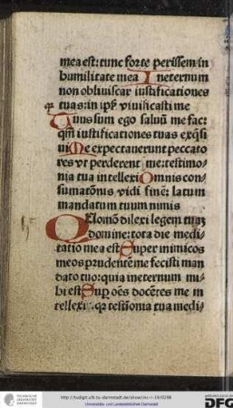 Quomodo dilexi legem tuam domine...