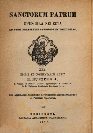 S. Ambrosii Mediolanensis episcopi De fide ad Gratianum Augustum libri quinque