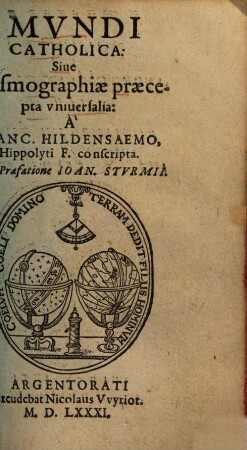 Mundi catholica sive cosmographiae praecepta universalia