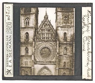 Nürnberg: St. Lorenz, Türme und Rosette (Seestern-Nr. 3912)