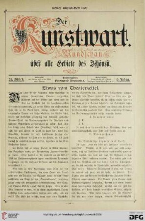 Heft 21 (1. Augustheft 1893)