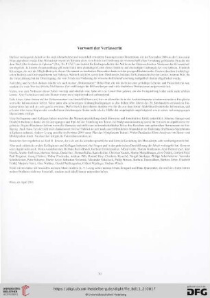 Vorwort der Verfasserin