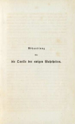 Abhandlung über die Quelle der ewigen Wahrheiten