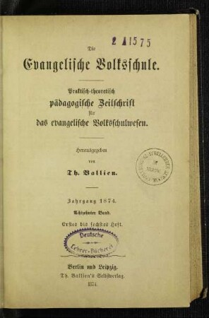 18: Die evangelische Volksschule - 18.1874