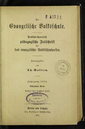 18: Die evangelische Volksschule - 18.1874