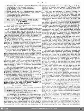 Die Uhren-Engros-Firma Wilh. Benöhr in Hamburg