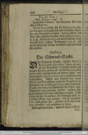 Hectica. Die Schwind-Sucht