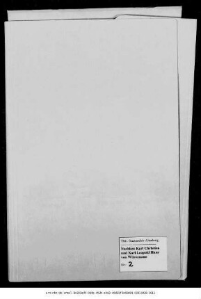 Briefe, Mitteilungen und Notizen an Karl Christian von Wüstemann sowie vereinzelte Konzeptschreiben von Wüstemanns
