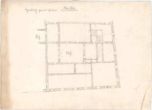 Voit, Johann Michael; Mappe mit Berechnungen und verschiedenen Skizzen - Grundriss
