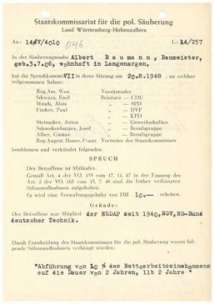 Baumann, Albert