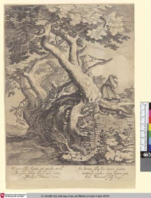 [Landscape with a hermit praying; Betender Eremit neben einer Hütte; Hl. Franziskus im Gebet]
