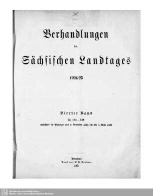 2. Wahlper. 4.1922/26: Verhandlungen des Sächsischen Landtages
