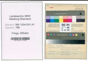 Entnazifizierung Wilhelm Frings , geb. 17.08.1890 (Polizeibeamter)