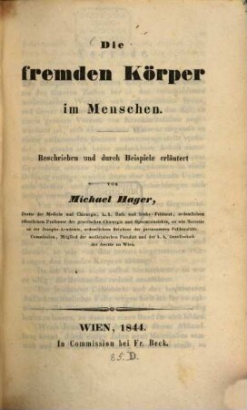 Die fremden Körper im Menschen