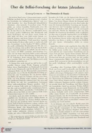 12/13: Über die Bellini-Forschung der letzten Jahrzehnte