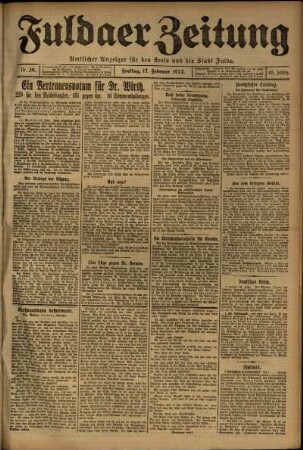 Ausgabe vom Freitag, den 17. Februar 1922.