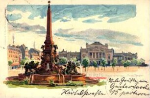 Leipzig: Mendebrunnen u. Neues Theater