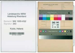 Entnazifizierung Helene Kubis , geb. 27.04.1908 (Verw.Angestellter)