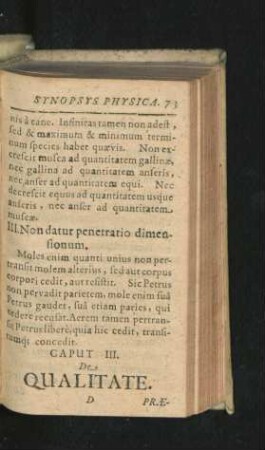 Caput III. De Qualitate.