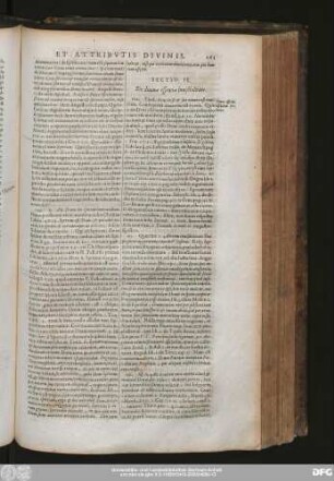 Sectio II. De divinae essentiae invisibilitate.