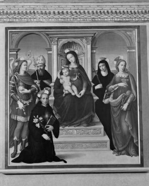 Maria mit Kind und fünf Heiligen