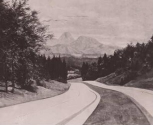 Leitzachabstieg, Autobahn, Gemälde
