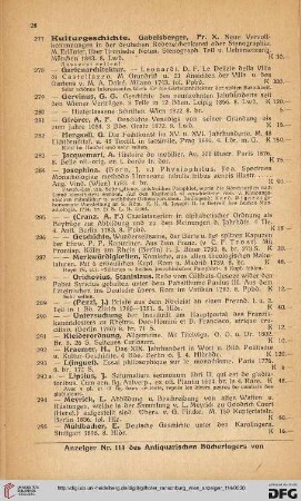 Kulturgeschichte (Nr. 277 - 317)