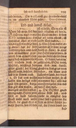 Lob- und Danck-lieder.