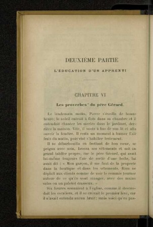 DEUXIEME PARTIE L’ÉDUCATION D’UN APPRENTI CHAPITRE VI