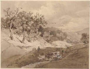 Landschaft bei Graupen (tsch. Krupna) in Nordböhmen