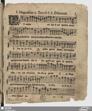 Canticum B. Mariae Virginis sive Magnificat per quintum & sextum tonum ...