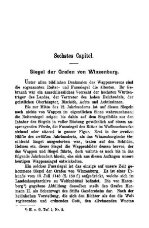 Sechstes Capitel. Siegel der Grafen von Winzenburg.