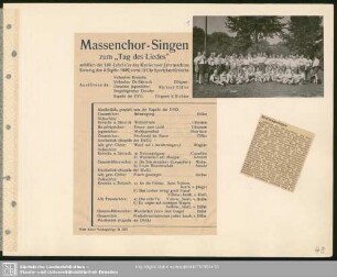 Massenchor-Singen zum "Tag des Liedes"
