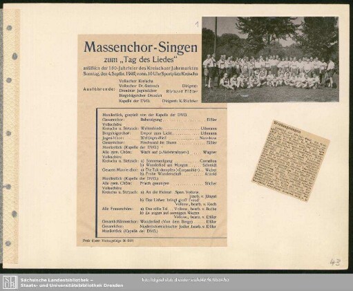 Massenchor-Singen zum "Tag des Liedes"
