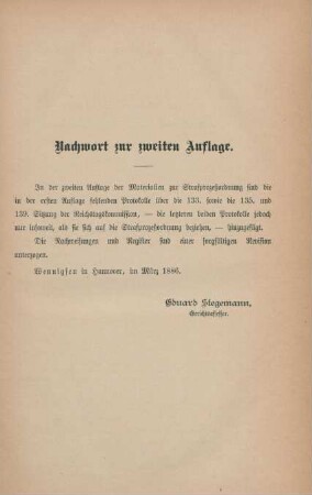 Nachwort zur zweiten Auflage